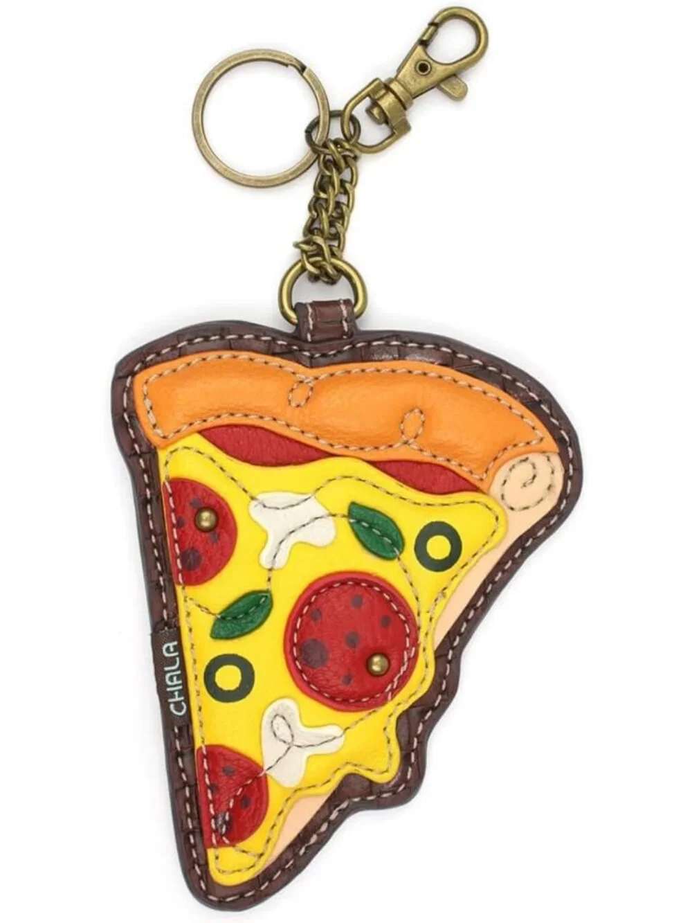 Decorative Key Fob & Coin Purse - Fun Pizza Design, Perfect for Foodie Lovers!